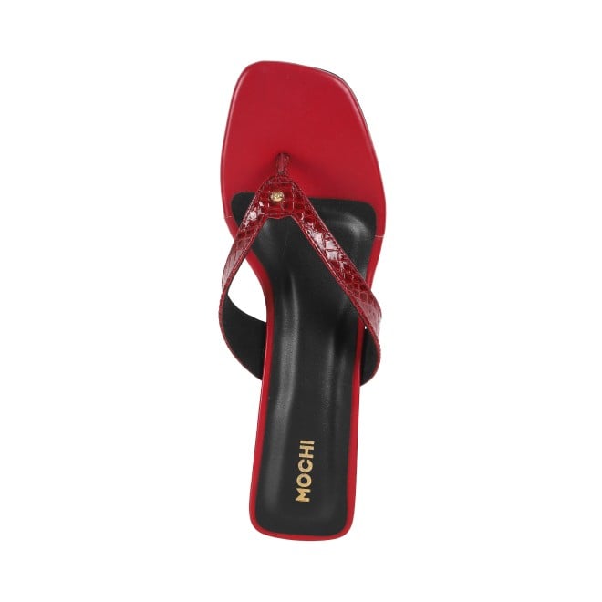 Mochi Women Red Casual Slippers (SKU: 40-285-18-39)