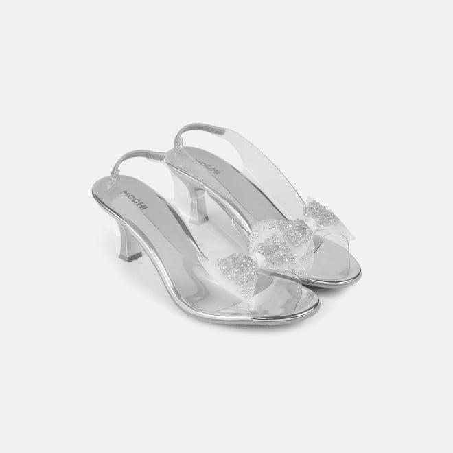 Mochi Women Silver Party Sandals (SKU: 40-297-27-36)