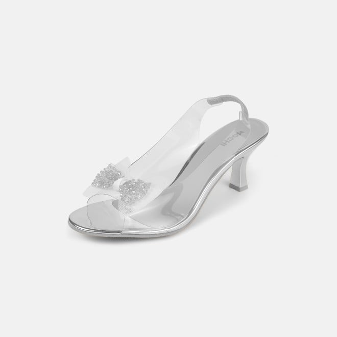 Mochi Women Silver Party Sandals (SKU: 40-297-27-36)