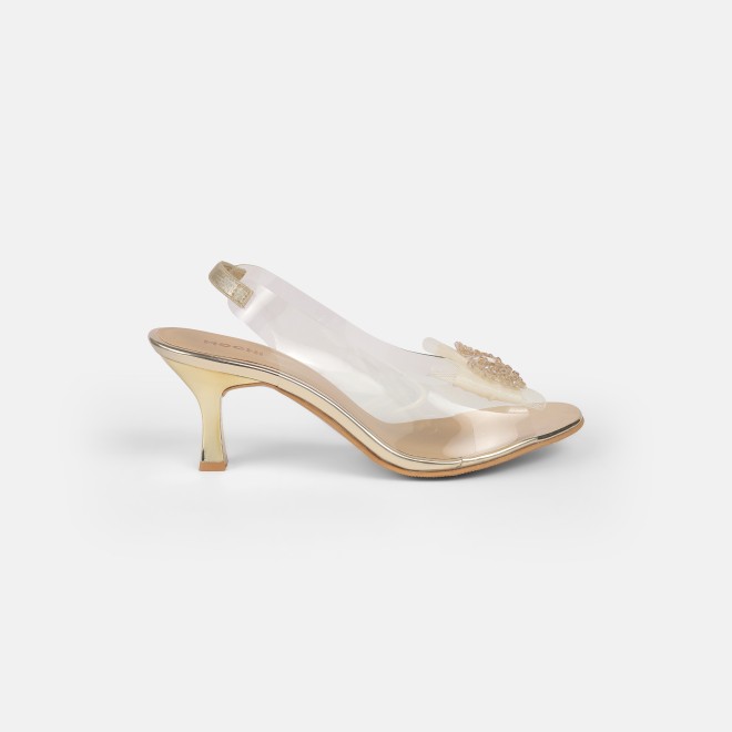 Mochi Women Gold Party Sandals (SKU: 40-297-15-37)