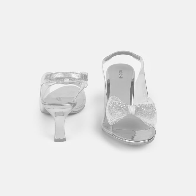 Mochi Women Silver Party Sandals (SKU: 40-297-27-36)