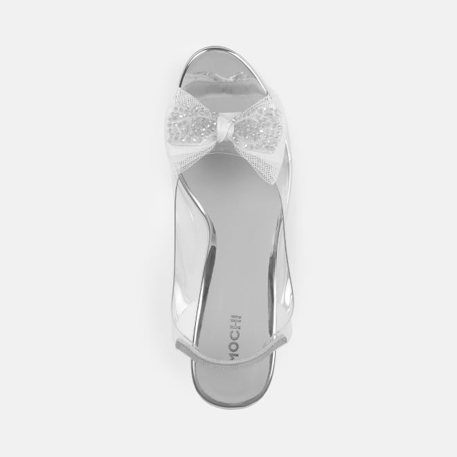 Mochi Women Silver Party Sandals (SKU: 40-297-27-36)