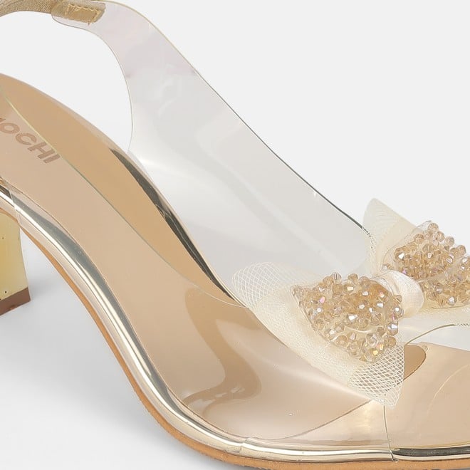 Mochi Women Gold Party Sandals (SKU: 40-297-15-37)