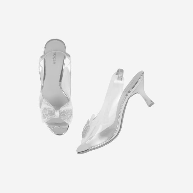 Mochi Women Silver Party Sandals (SKU: 40-297-27-36)