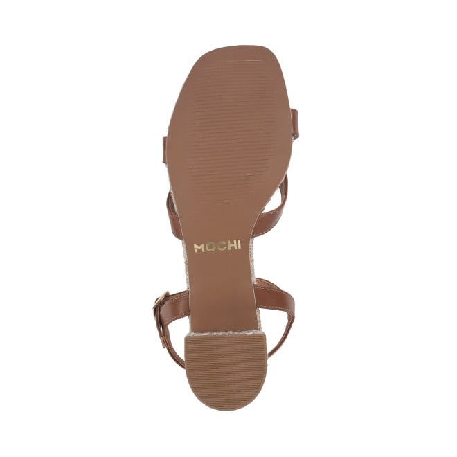 Mochi Women Tan Casual Sandals (SKU: 40-306-23-36)