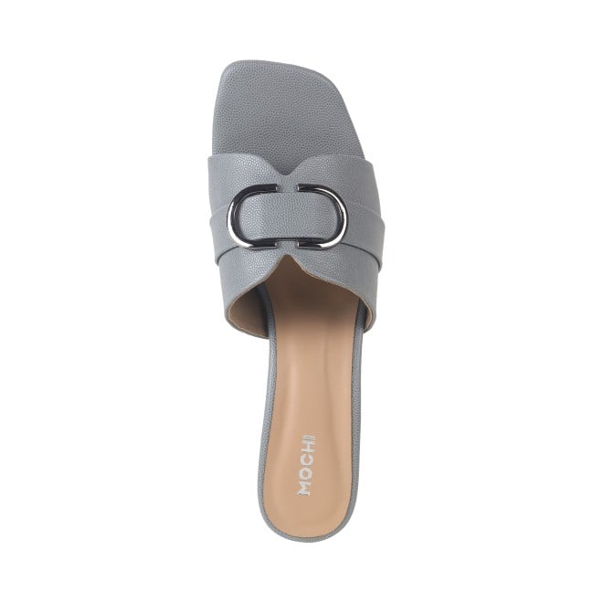 Mochi Women Grey Casual Slip Ons (SKU: 40-310-14-36)