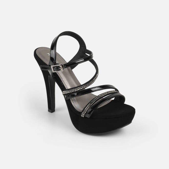 Mochi Women Black Party Sandals (SKU: 40-332-11-36)