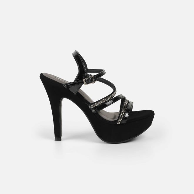 Mochi Women Black Party Sandals (SKU: 40-332-11-36)