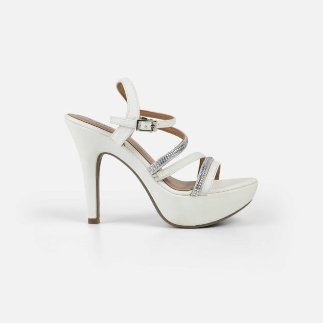 Mochi Women White Party Sandals (SKU: 40-332-16-36)