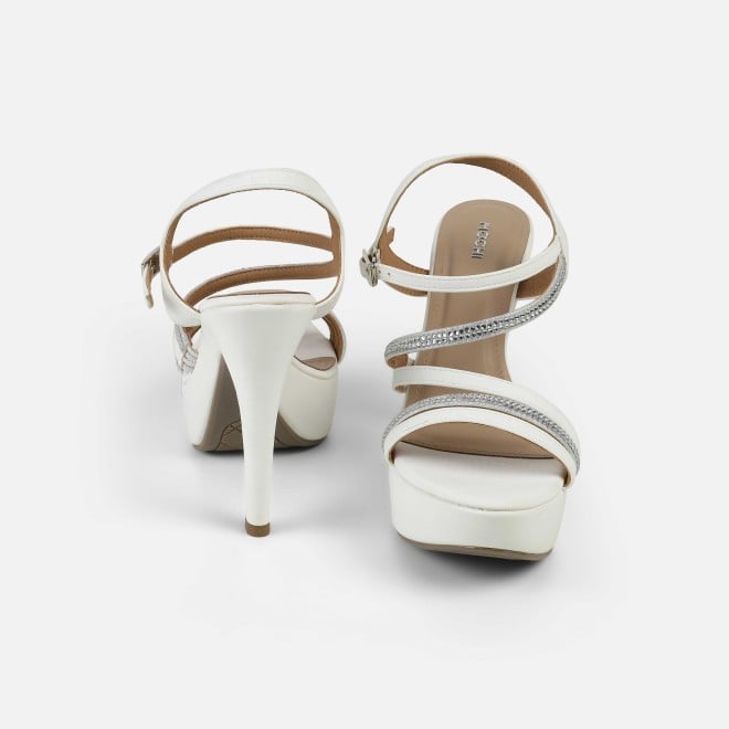 Mochi Women White Party Sandals (SKU: 40-332-16-36)