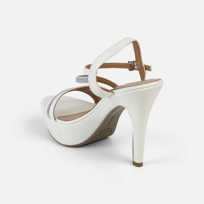 Mochi Women White Party Sandals (SKU: 40-332-16-36)