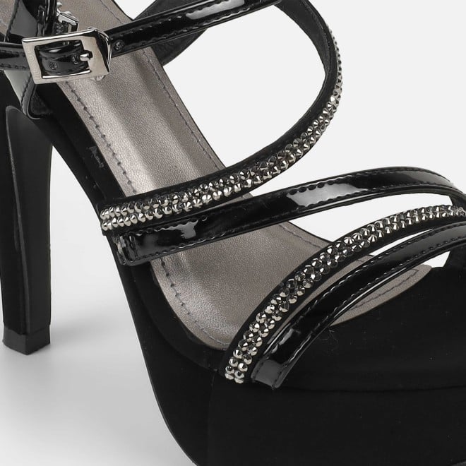 Mochi Women Black Party Sandals (SKU: 40-332-11-36)