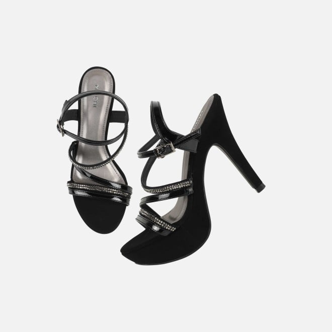 Mochi Women Black Party Sandals (SKU: 40-332-11-36)