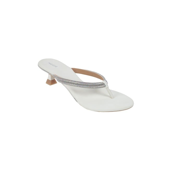 Mochi Women White Casual Slippers