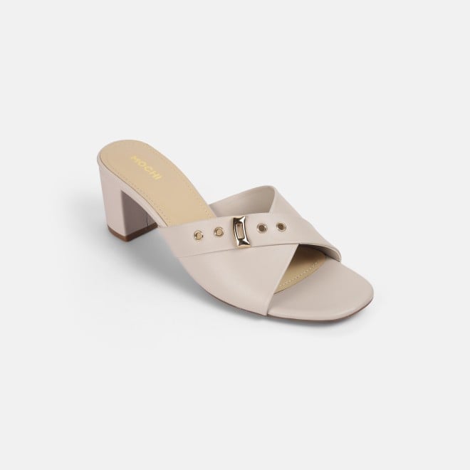 Mochi Women Grey Casual Slip Ons