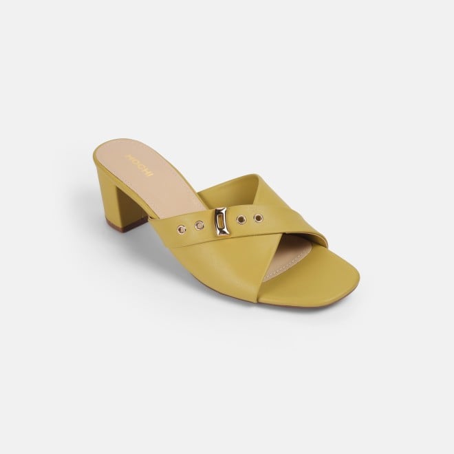 Mochi Women Yellow Casual Slip Ons