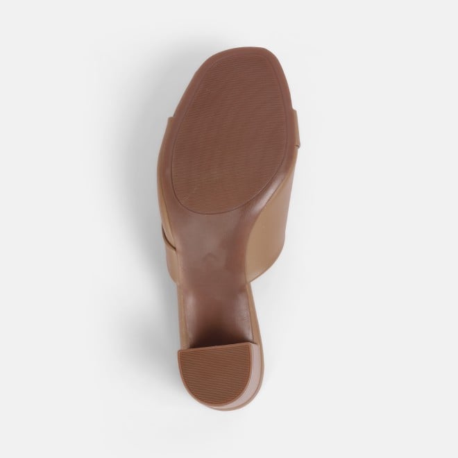 Mochi Women Tan Casual Slip Ons (SKU: 40-341-23-36)
