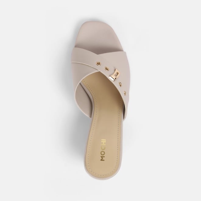 Mochi Women Grey Casual Slip Ons (SKU: 40-341-14-36)