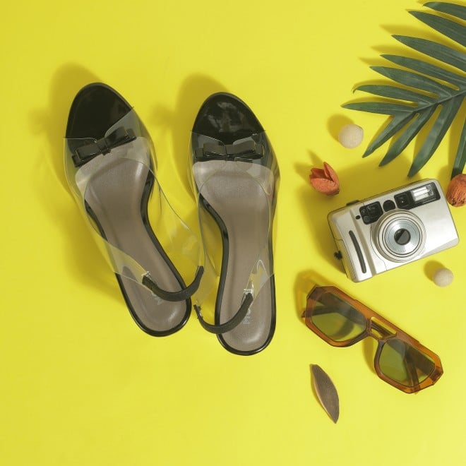 Mochi Women Black Casual Sandals