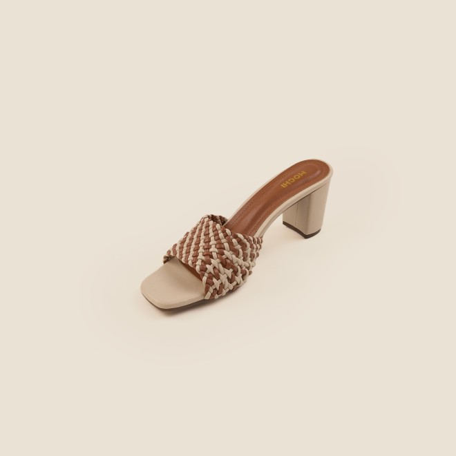 Mochi Women Beige Casual Slip Ons (SKU: 40-344-20-36)
