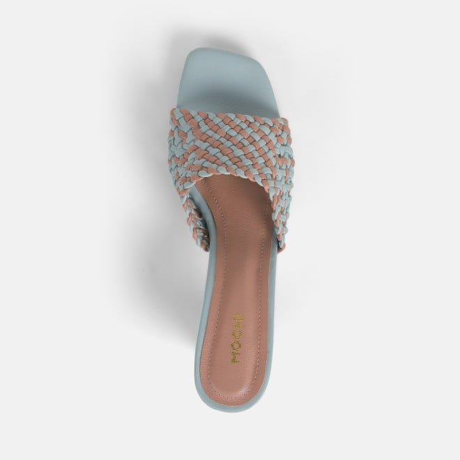 Mochi Women Blue Casual Slip Ons (SKU: 40-344-45-36)