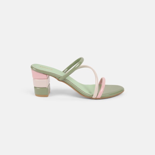 Mochi Women Green Casual Slip Ons (SKU: 40-349-21-36)