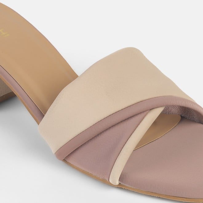 Mochi Women Beige Casual Slip Ons (SKU: 40-350-20-36)