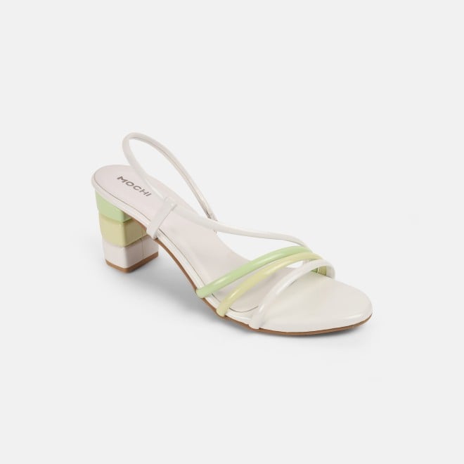 Mochi Women White Casual Sandals