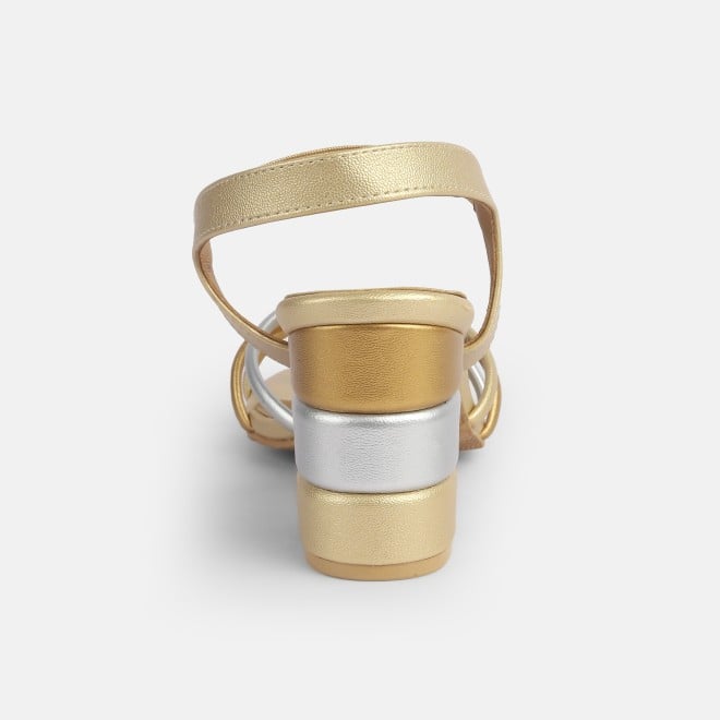 Mochi Women Gold Casual Sandals (SKU: 40-352-15-36)