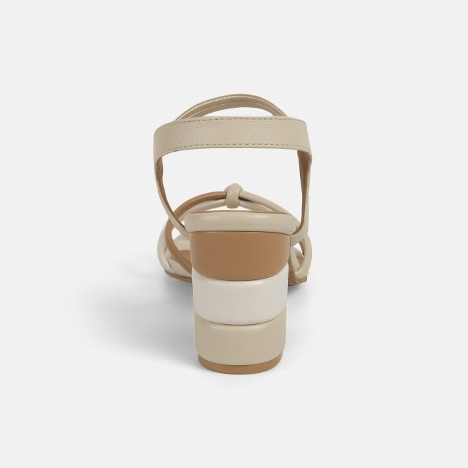 Mochi Women Beige Casual Sandals (SKU: 40-352-20-36)