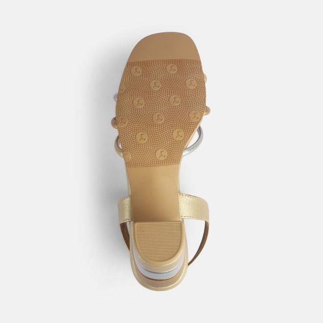 Mochi Women Gold Casual Sandals (SKU: 40-352-15-36)