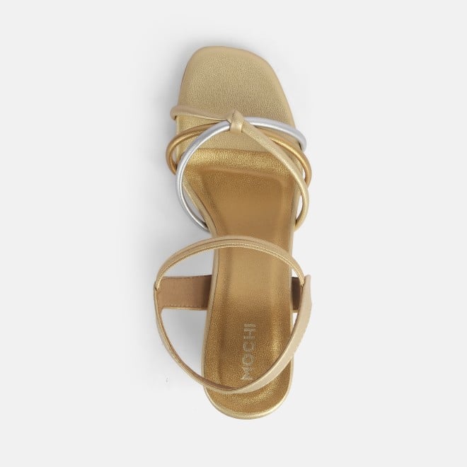 Mochi Women Gold Casual Sandals (SKU: 40-352-15-36)
