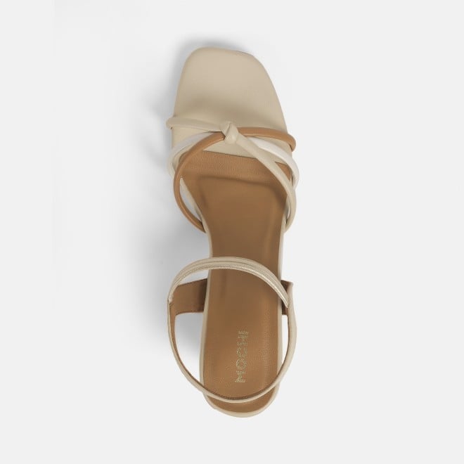 Mochi Women Beige Casual Sandals (SKU: 40-352-20-36)