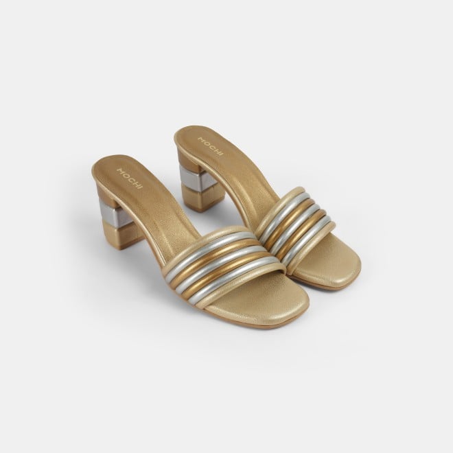 Mochi Women Gold Casual Slip Ons (SKU: 40-353-15-36)