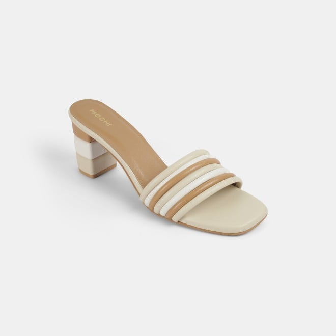 Mochi Women Beige Casual Slip Ons (SKU: 40-353-20-36)