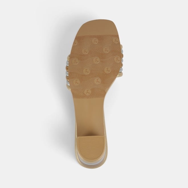 Mochi Women Gold Casual Slip Ons (SKU: 40-353-15-36)