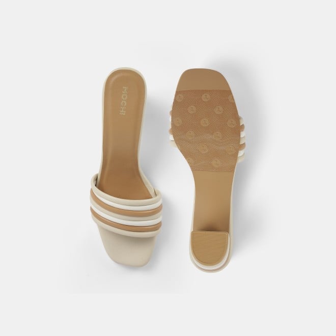 Mochi Women Beige Casual Slip Ons (SKU: 40-353-20-36)