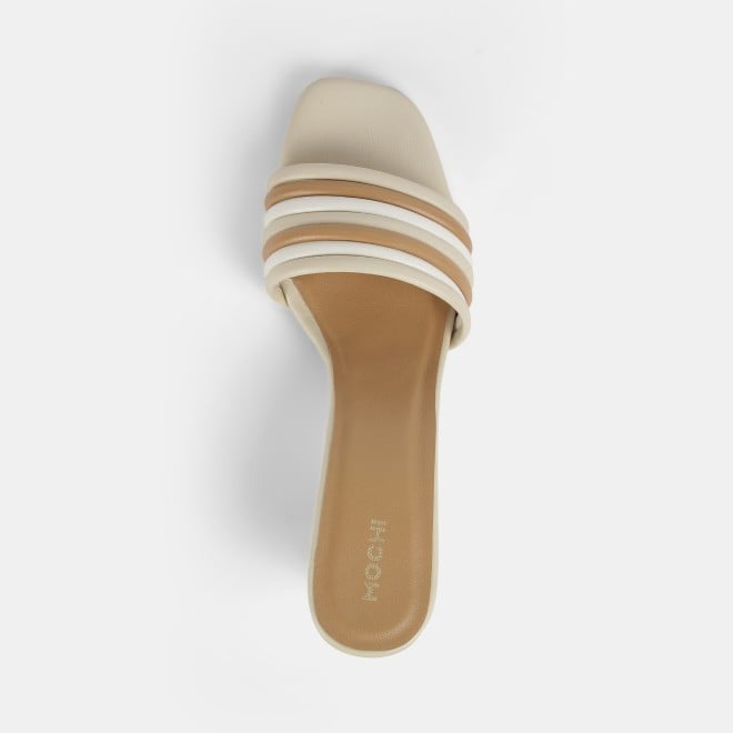 Mochi Women Beige Casual Slip Ons (SKU: 40-353-20-36)