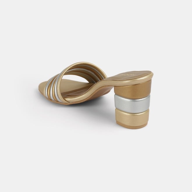 Mochi Women Gold Casual Slip Ons (SKU: 40-353-15-36)