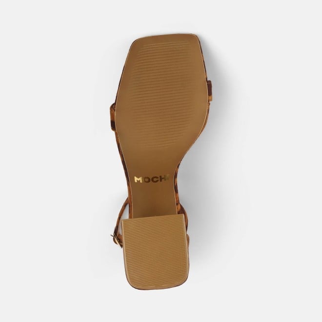 Mochi Women Tan Party Sandals (SKU: 40-358-23-36)