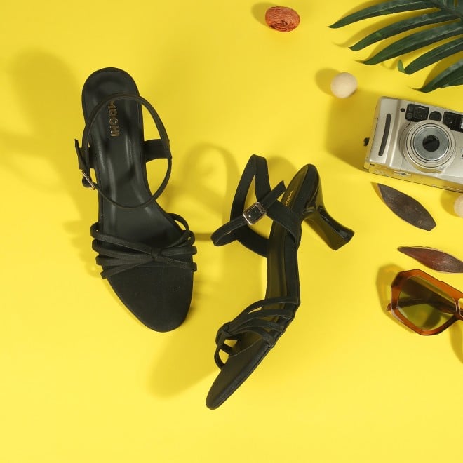 Mochi Women Black Casual Sandals