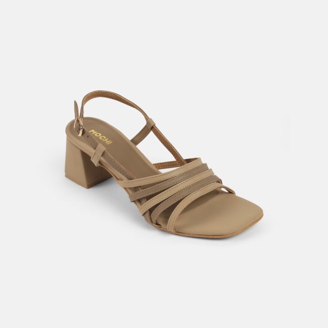 Mochi Women Beige Casual Sandals (SKU: 40-373-20-36)