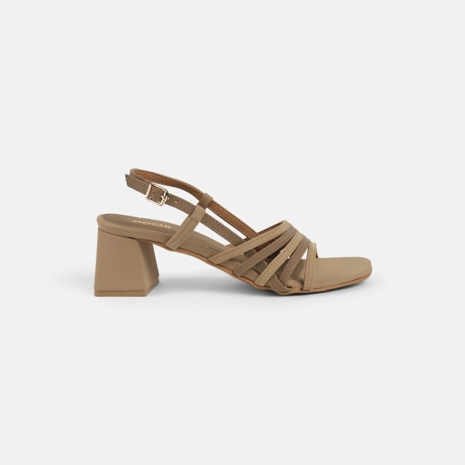 Mochi Women Beige Casual Sandals (SKU: 40-373-20-36)