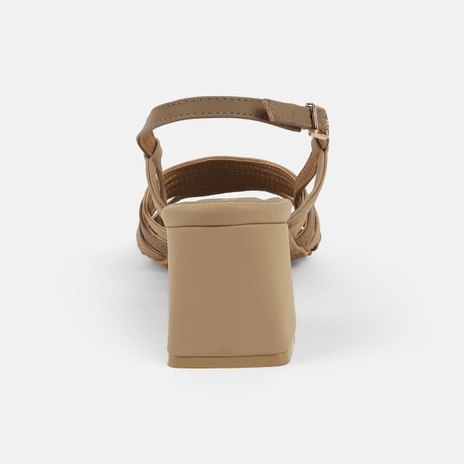 Mochi Women Beige Casual Sandals (SKU: 40-373-20-36)