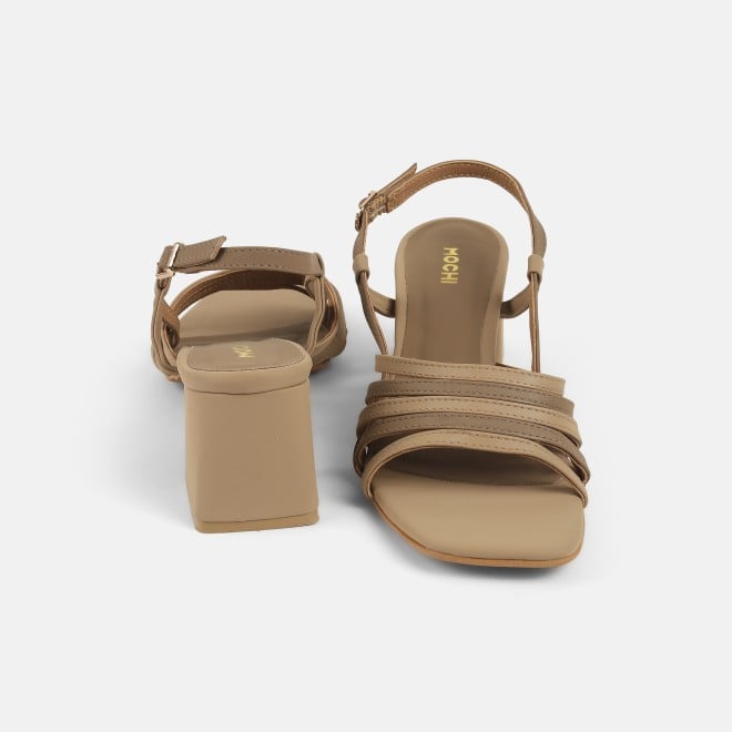 Mochi Women Beige Casual Sandals (SKU: 40-373-20-36)