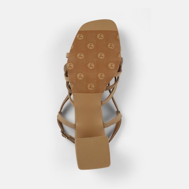 Mochi Women Beige Casual Sandals (SKU: 40-373-20-36)