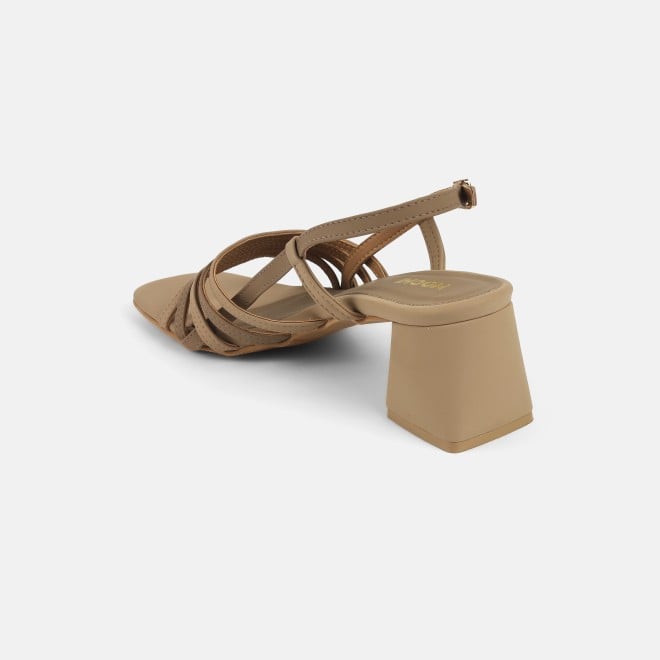 Mochi Women Beige Casual Sandals (SKU: 40-373-20-36)