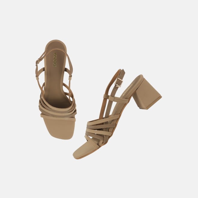 Mochi Women Beige Casual Sandals (SKU: 40-373-20-36)