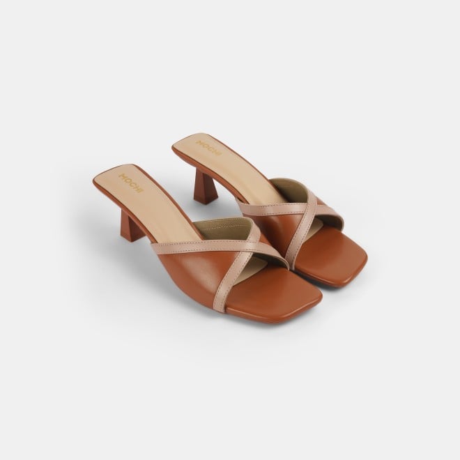 Mochi Women Tan Casual Slip Ons (SKU: 40-376-23-40)