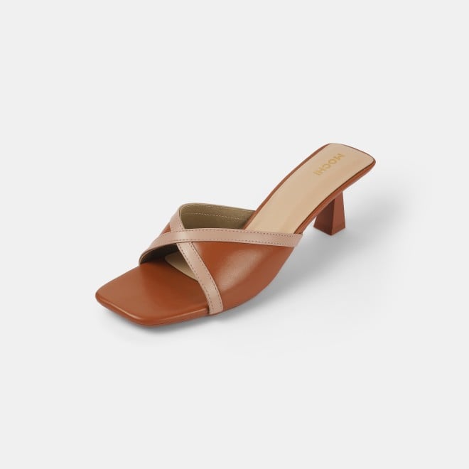 Mochi Women Tan Casual Slip Ons (SKU: 40-376-23-40)